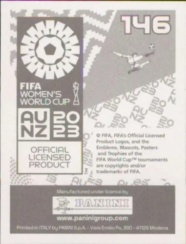 Vista 2 de Pegatinas para la Copa Mundial Femenina Panini FIFA #146 Olga Carmona España Pegatina de Fútbol - Sportscard Superstore