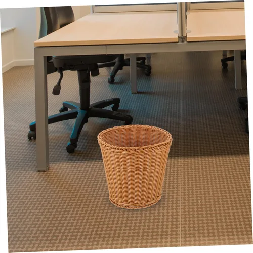 Vista 8 de LABRIMP Cesta de basura plástica tejida organizador de almacenamiento Home Office Basket Willow