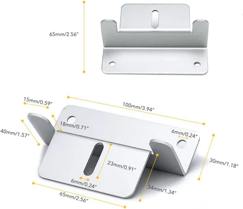 Vista 3 de BougeRV 8 unidades de soporte tipo Z para montaje de panel solar, compatible con RV, techo, embarcación, fuera de la red, 2 juegos de 4