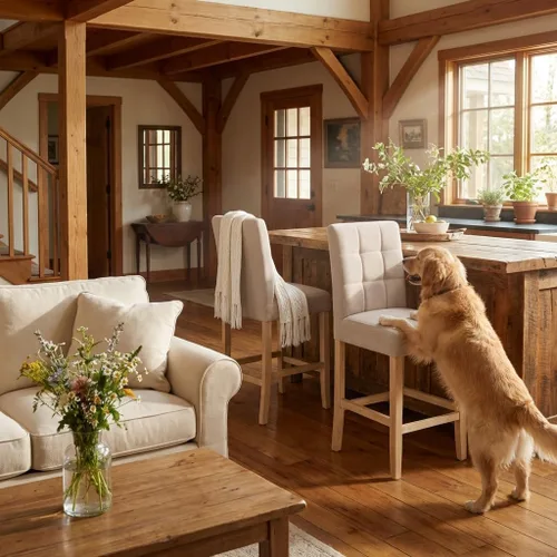 Vista 8 de YOUNIKE Taburete de bar moderno, taburete de bar con cómodo respaldo alto y patas de madera, silla de cocina de tela para isla y comedor, ya