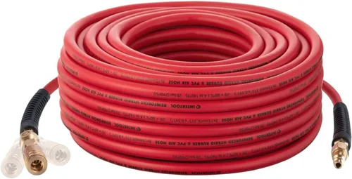 Vista 8 de INTERTOOL Manguera de compresor de aire 1/4-pulgada x 25 pies, ligera con acoplador rápido resistente y enchufe de servicio pesado - Resistente a