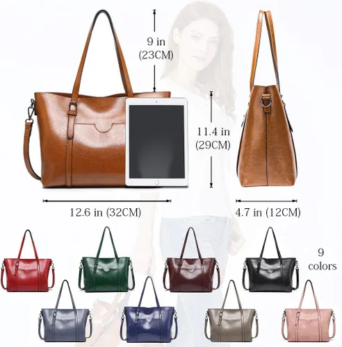 Vista 3 de Pahajim - Bolsos de piel para mujer con asa superior