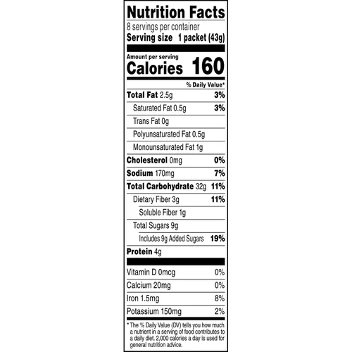 Vista 2 de Quaker, Avena instantánea sin gluten, arce y azúcar morena, 8