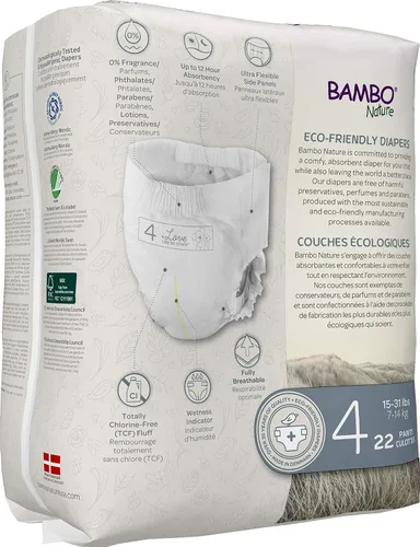 Vista 2 de Bambo Nature Pantalones de entrenamiento de alta calidad, embalaje francés/inglés, talla 4, 110