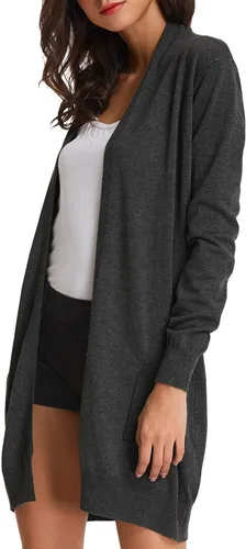 Vista 2 de GRACE KARIN Essential Suéter de Cardigan de punto largo para mujer