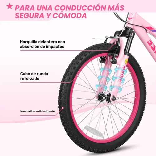 Vista 4 de WEIZE 20 24 inch Mountain Bike Trail MTB Bicycle for Teen Girl
