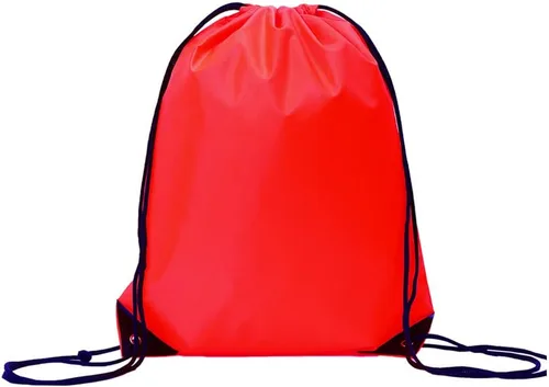 Vista 6 de Mochila con cordón a granel Draw String Bags Cinch Bolsa de poliéster, Rojo -, Classic
