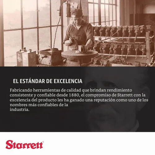 Vista 8 de Starrett 436.1 - Micrómetro exterior, tope trinquete, tuerca de bloqueo, caras de carburo, pulgadas, 1