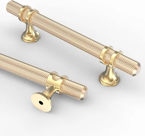 Vista 21 de Asidrama - Paquete de 10 manijas para gabinete de cocina de 3 pulgadas (76mm) de color negro mate y bronce champán, tiradores para gabinete