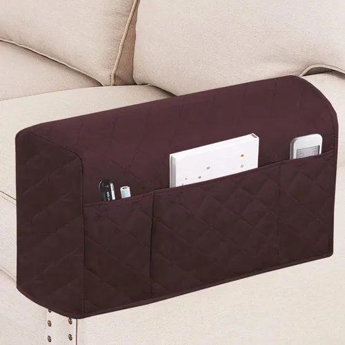Vista 8 de Turquoize Fundas impermeables para reposabrazos de sillas y sofás, 2 unidades, protectores de brazo para sofá con bolsillo lateral, protector