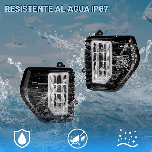 Vista 4 de Luces antiniebla LED para parachoques delantero, para GMC Sierra 1500 2019-2022, lámparas de conducción con interruptor y arnés de cableado, par