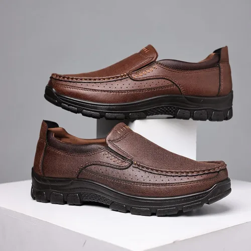 Vista 5 de Coramtty Mocasines para hombre, suaves, ligeros, cómodos, informales, planos, para caminar al aire libre
