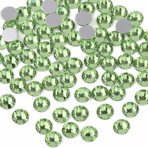Vista 39 de Beadsland 1440 diamantes de imitación de cristal con parte trasera plana, gemas redondas, ámbar, SS3, 0.047-0.055 in