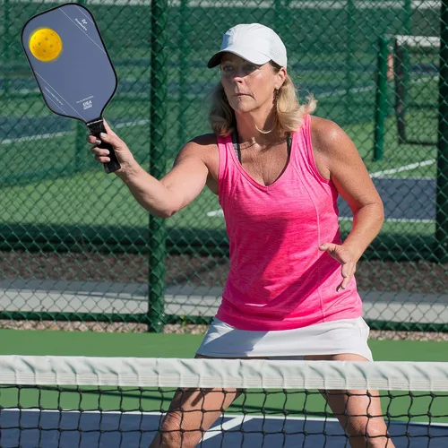 Vista 7 de Raqueta de pickleball FH-500 T700, raqueta de pickleball ofensiva de 0.551 in de grosor a dos manos, velocidad y control