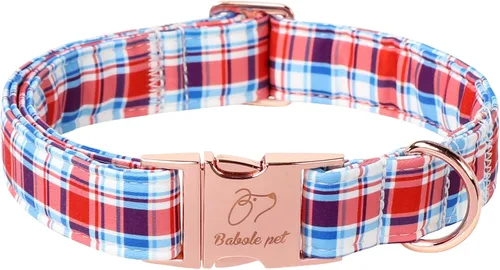 Vista 163 de Collar para perros del 4 de julio, collares patrióticos azules para cachorros y perros pequeños, ligero y ajustable 1776 collares para cachorros