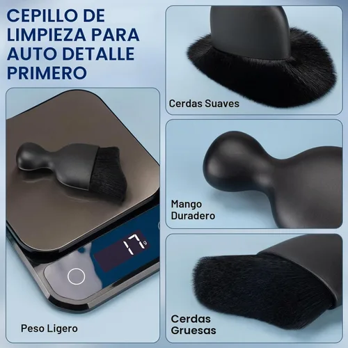 Vista 6 de Amrules 2 PCS Cepillos para Detalles del Interior del Automóvil, Cepillos para Quitar el Polvo del Automóvil, Cerdas Suaves Quitapolvo Herramienta