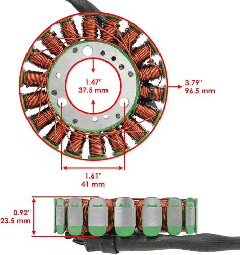Vista 2 de Caltric Junta rectificadora de regulador de estator compatible con Yamaha Raptor 250 Yfm250R Yfm 250R 2008-2013