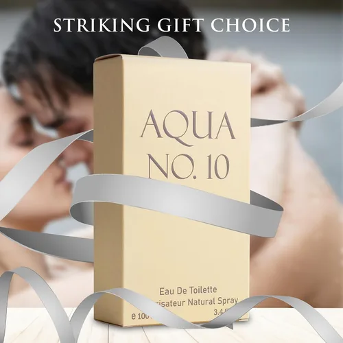 Vista 8 de Aqua No 10 Eau De Toilette para hombre, fragancia cítrica y marina, notas superiores de lima, limón, bergamota, jazmín, naranja y neroli - Notas
