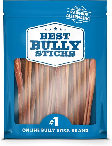 Vista 7 de Best Bully Sticks Palitos finos de 6 pulgadas, 24 unidades (paquete de 1), naturales, fáciles de digeribles, 100% alimentados con pasto, sin granos