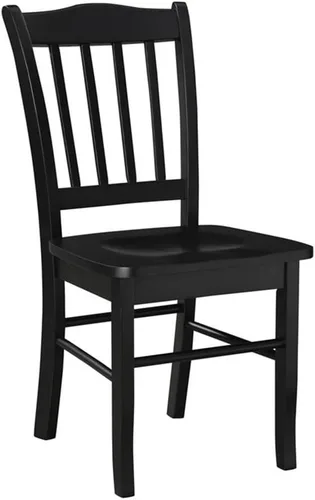 Vista 4 de Boraam Shaker - Juego de 2 sillas auxiliares para comedor, acabado negro