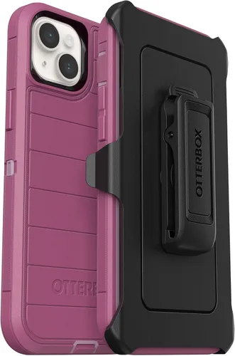 Vista 5 de OtterBox Defender Series - Funda de edición sin pantalla para iPhone 14 Plus (solamente), clip de funda incluida, protección de defensa microbiana
