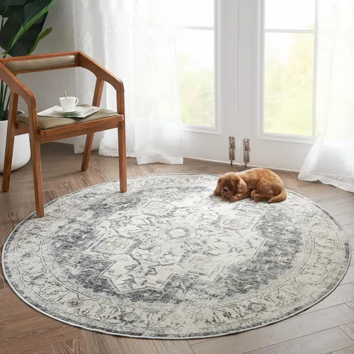 Vista 12 de jinchan Alfombra de Área 2x3 pies Alfombra Vintage de Entrada Lavable Bohemia Tapete Interior para Puerta Medallón Floral Tapete Pequeño para Puerta