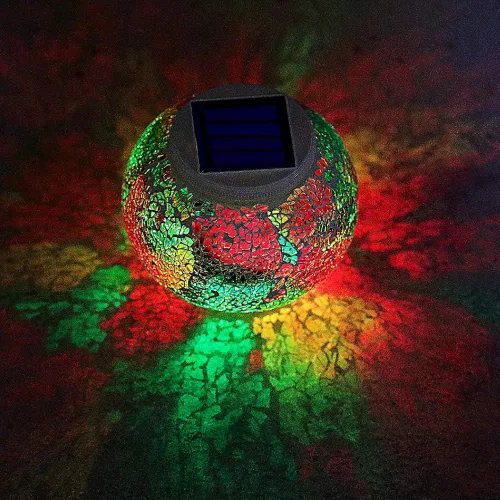 Vista 3 de Color cambiante mosaico luces solares lámparas de mesa impermeables al aire Varios