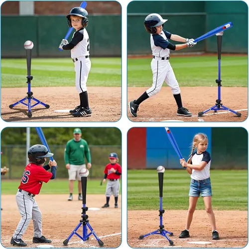 Vista 9 de BaseGoal Baseball Batting Tee Ball Set for Kids and Youth,with Bat & Ball