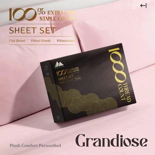 Vista 4 de Juego de sábanas de 100 % algodón tamaño Queen, juego de 4 piezas, sábanas de lujo para hotel, bolsillo profundo, ajuste fácil, sábanas
