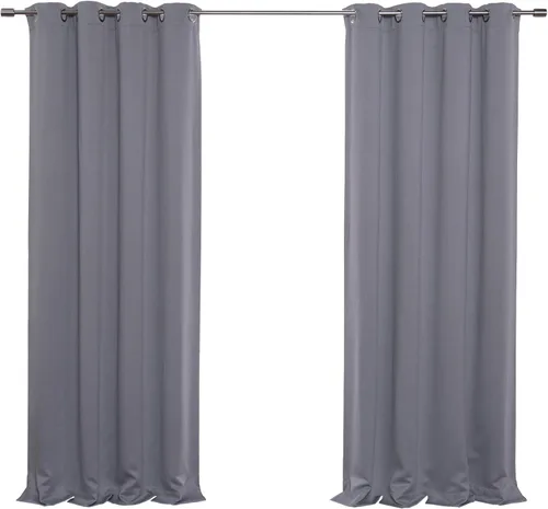 Vista 33 de Best Home Fashion Cortinas opacas con aislamiento térmico, ojales de acero inoxidable y níquel, color rosa bebé, 52 pulgadas de ancho x 63 pulgadas