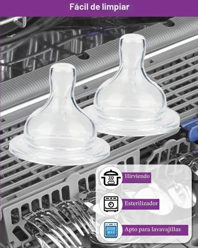 Vista 7 de Pezones de silicona para biberones anticólicos Philips Avent, tamaño 1, para bebés de 1 mes o más, flujo lento, 4