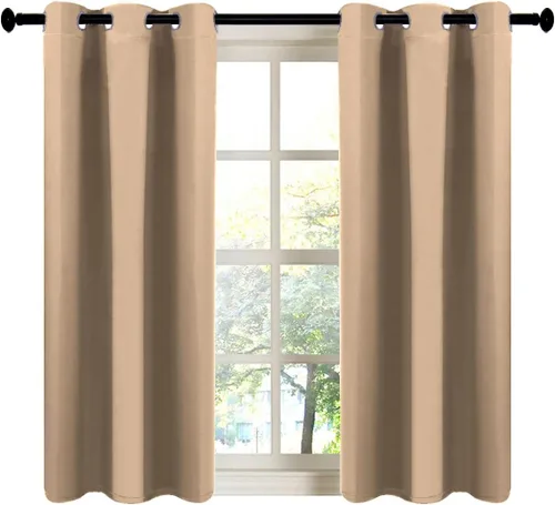 Vista 132 de LA PALMA Cortinas opacas con aislamiento térmico y ojales, para sala de estar, dormitorio, paquete de 2 paneles