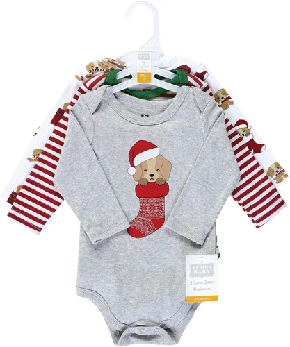 Vista 78 de Hudson Baby Body unisex de algodón de manga larga para bebé, leopardo rosa rojo