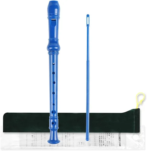 Vista 8 de Mr.Power Flauta dulce soprano de madera de arce, llave C, digitación alemana de estilo alemán, 8 agujeros, 2 piezas, instrumento musical aprobado