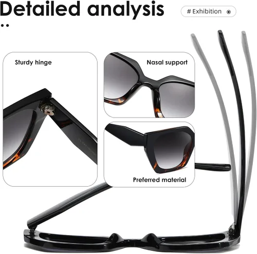 Vista 6 de kimorn Gafas de sol para mujeres y hombres de moda retro gafas de sol de moda K1354