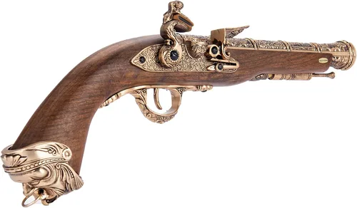 Vista 4 de Lancer Tactical HFC Flintlock Pirate CO2 Pistola Airsoft Oro