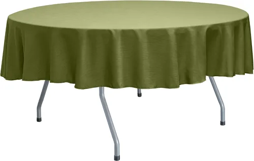 Vista 24 de Ultimate Textile Mantel redondo reversible Shantung Satin Majestic de 84 pulgadas, color rosa hielo