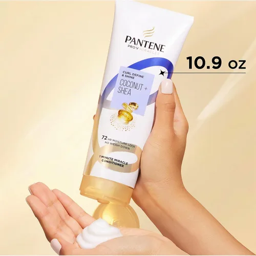 Vista 10 de Pantene Pro-V Miracles Curl Define & Shine Coconut + Shea 1 Minute Miracle Conditioner 10.9 FL OZ