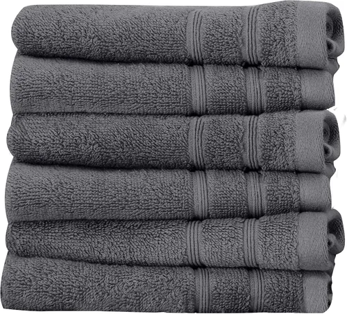 Vista 19 de Towels Beyond - Juego de toallas de lujo de 4 piezas, fabricadas con 100% algodón turco, altamente absorbentes y cómodas, incluye 2 toallas de baño