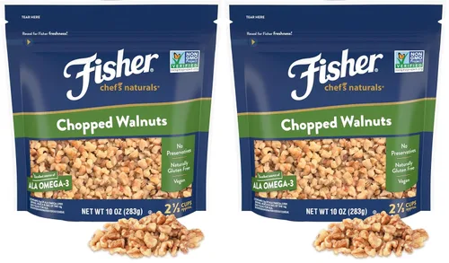 Vista 9 de Fisher Chef's Naturals - Nueces picadas, 6 onzas, 100% nueces sin sal de California para hornear y cocinar, bocadillos saludables para adultos