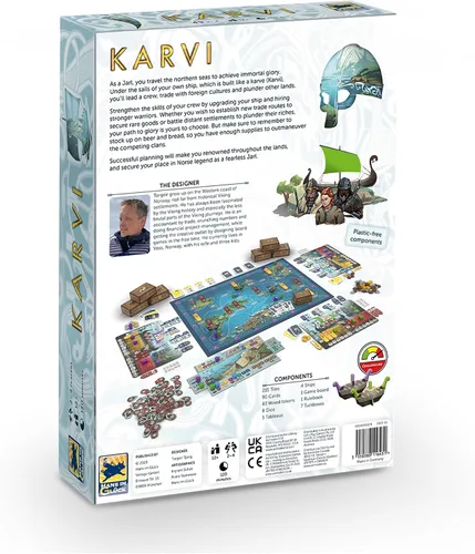 Vista 2 de Karvi - Juego de mesa - Saga vikinga de incursión y comercio. Juego de aventura épica, juego de estrategia para niños y adultos, a partir de 12