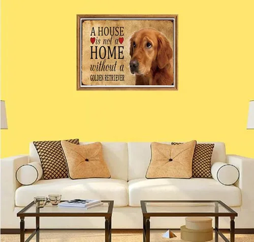 Vista 3 de LXTONG Kit de arte de diamantes de pintura para perros, taladro redondo completo 5D, arte de diamantes Golden Retriever, pintura por números