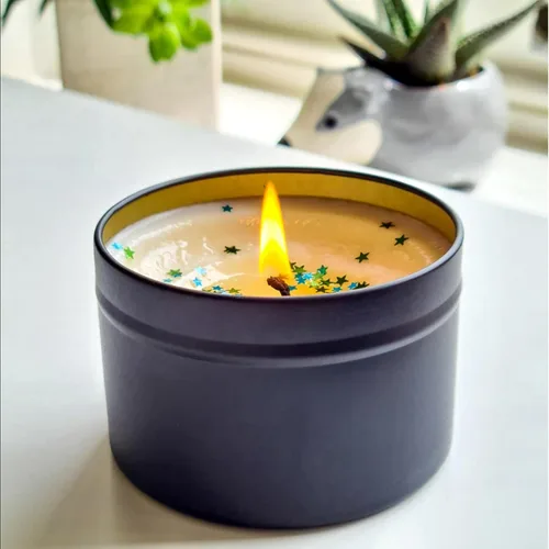 Vista 8 de EricX Light Lata de vela de 24 piezas, 4 oz, para hacer velas, negro