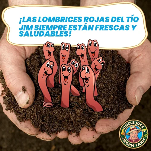 Vista 4 de Uncle Jim's Worm Farm. Incluye 2000 gusanos wiggler rojos vivos.