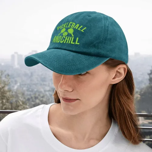 Vista 5 de devor Hats Pickleball and chill Dad Hat for Men Funny Hats Adjustable