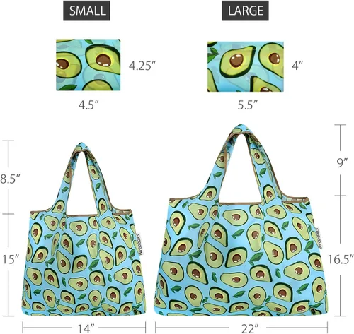 Vista 2 de Bowbear Bolsa de compras reutilizable de nailon plegable (juego de 2), cachemira colorida