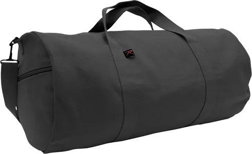 Vista 2 de Rothco Bolsa de Lona de Servicio Pesado para el Hombro Tipo Duffle - Bolsa Resistente de Equipo de Gimnasio y Viaje Gris carbón