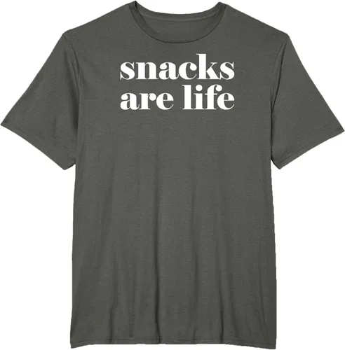 Vista 5 de Snacks Are Life - Camiseta divertida para amantes de los aperitivos, Negro
