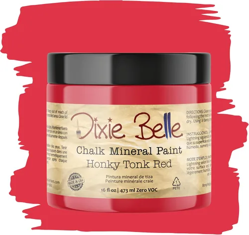 Vista 190 de Pintura para muebles con acabado de tiza Dixie Belle Paint Company - Amatista (4oz) - Pintura mineral de tiza chic púrpura profundo mate