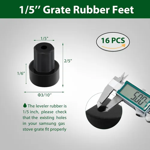 Vista 2 de W10919249 - Piezas de repuesto para patas de goma Samsung, protector de estufa Kitchenaid, parachoques superiores, rejilla de quemador